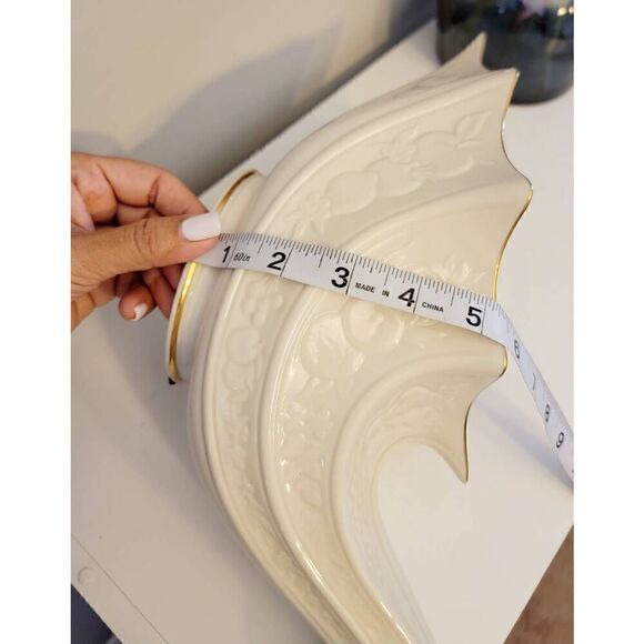 LENOX 1989 Fruits Of Life  Cornucopia Porcelain W/ Gold Trim - Picture 9 of 9